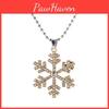 Frozen Pendant Snowflake Necklace With Crystal Finish For Travel And Holiday