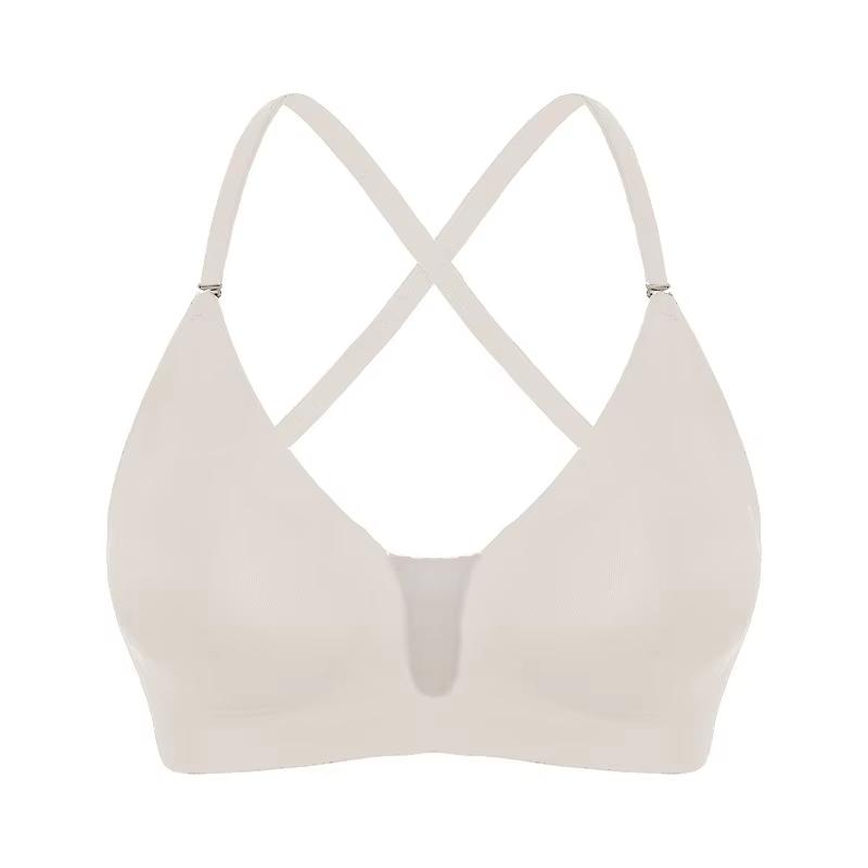 

TERMEZY Women s Sexy Seamless Bra Comfortable Deep U Convertible Strap Bralette Push Up Wireless Sporty Breathable Brassiere XL