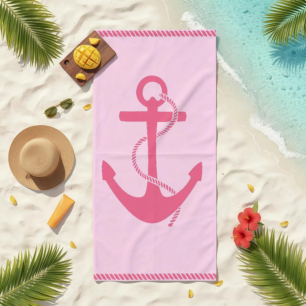 Sea Ship Anchor Towel Soft Pool Gift For Travel Gym Shower Camping Quick Dry Sports Beach Towels