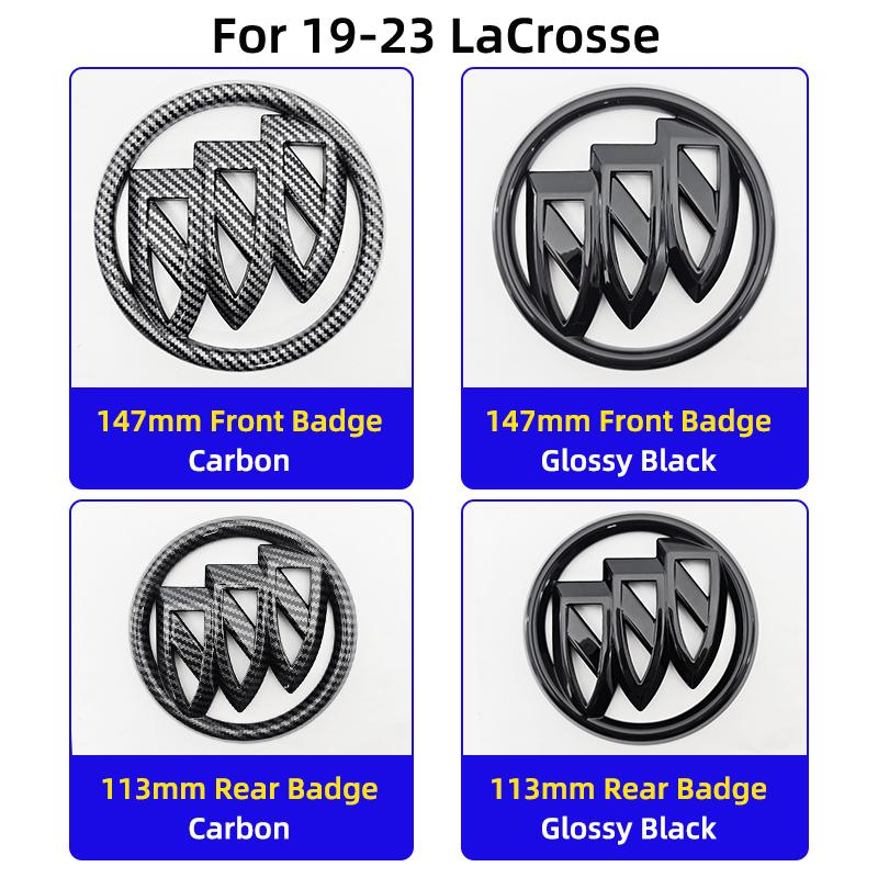 2pcs 3D ABS Car Front Grille Rear Trunk Logo Emblem Sticker For Buick Excelle GT Envision LaCrosse Regal Verano GL6 Badge