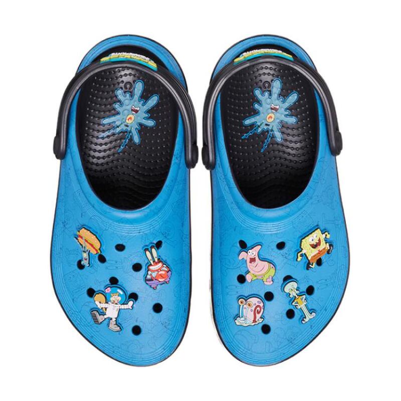 SPONGEBOB SQUAREPANTS SpongeBob SquarePants x Crocs Wrap Flat Children's Sandals Blue & Black Children's Style