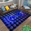Tottenham Hotspur Logo Blau Neon Stil Teppich für Heimdekoration Geeignet zur Verwendung als Antirutsch für Wohnzimmer Schlafzimmer Sofas