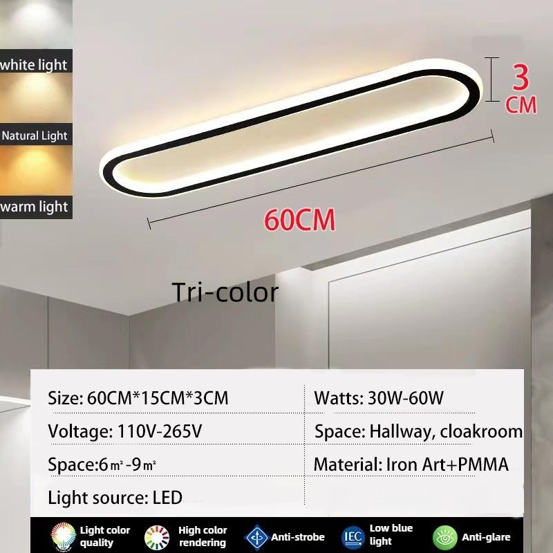 Household Minimalist LED Ceiling Light Remote Control 3 Lighting Modes Corridor Ultra-thin Lighting Lamp