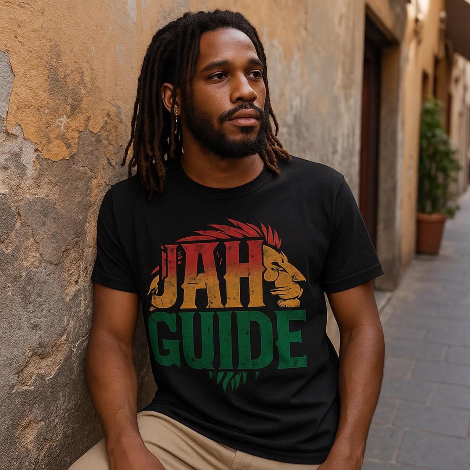 Jah Guide Reggae Tee: Unisex Heavy Cotton Music Festival Shirt 3XL