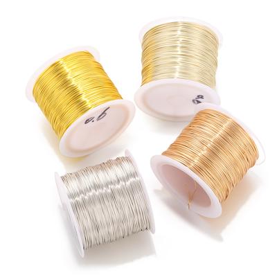 10Meters/Roll 18K Gold Plated Copper Wire Bracelet Necklace Braided String For DIY Tassels Beading String Jewelry Making