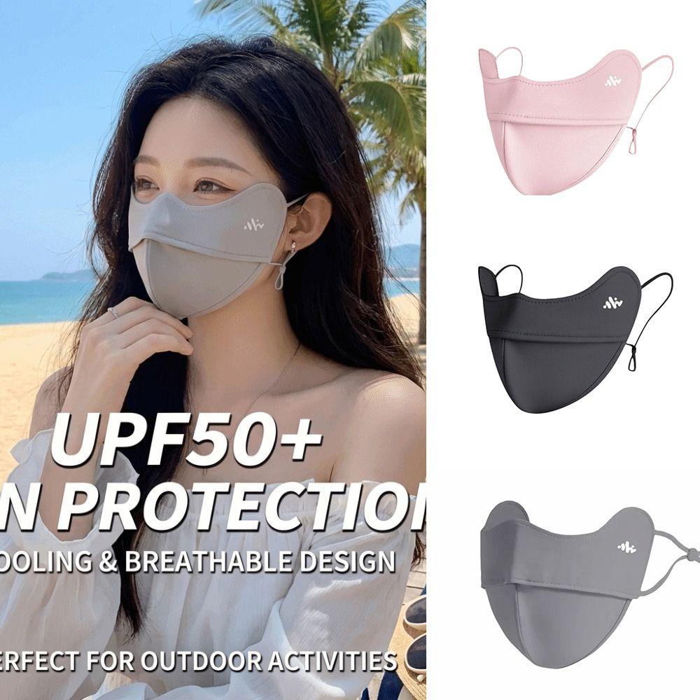 UPF50+ Sunscreen Face Mask Contour The Face Facekini Reusable UV Protection Face Cover  Summer