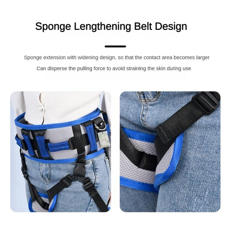 Rehabilitation Nursing Aid Device Elderly Mobility Protective Support Strap Walking Practice Assisted Standing Belt Blue