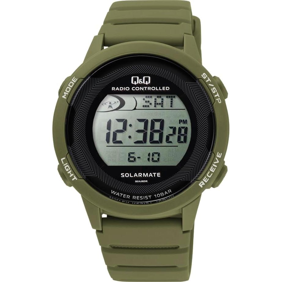 [Citizen Q&Q] Watch Digital Radio Solar Waterproof Date Urethane Belt D01A-003VK Men s Green