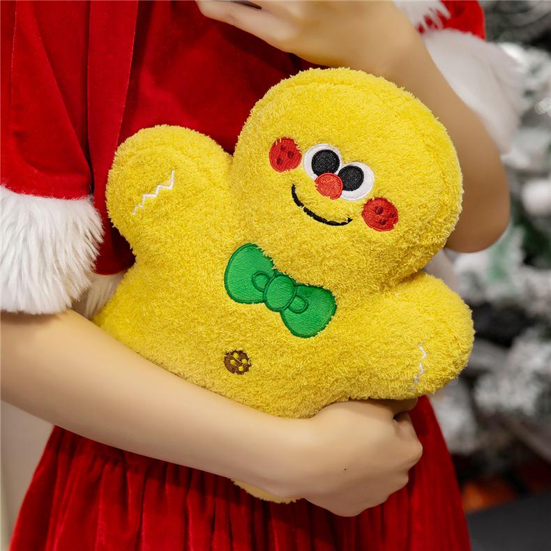 Coussin Homme en Pain d'Épices de Noël & Peluche Arbre Cadeau pour Femmes