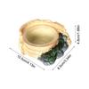 Reptile Feeding Dish Tree Stump Shaped Reptile Food Water Bowl Resin Terrarium Decor for Lizards Snakes Small Large Sizes