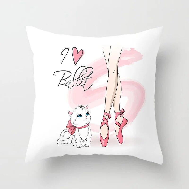 Bedroom Living Room Sofa Bed Decorative Pillowcase Home Decor Cute Girl Princess Cushion Cover