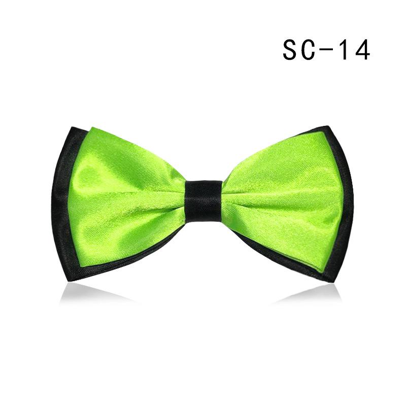 Double Layer Two-Color Bow Tie for Men and Women - Formal Professional Style