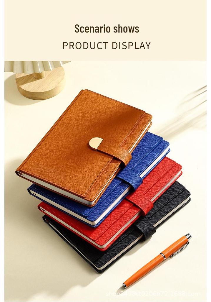 A5 Buckle Notebook with Custom Logo and Multiple Card Slots - Business Meeting Planner & Office Diary