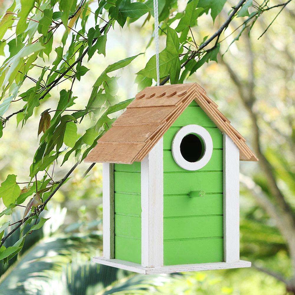 Açık Hava Bahçe Balkon Dekorasyonu Ahşap Kuş Papağan Ev Yuvaları Dinlenme Kafesi Kutu Malzemeleri