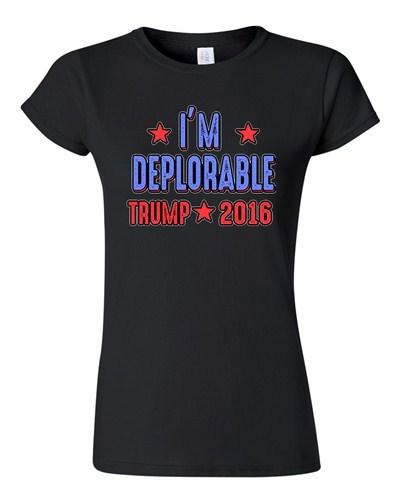 Junior I m Deplorable Trump 2016 President Republican Political DT T-Shirt Tee Unisex T-Shirt S