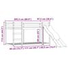 VidaXL Lit superposé avec toboggan et rideaux blanc et noir 90x200 cm, lit, cadre de lit, lit superposé bas, meuble de 3284140
