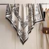 Korean Version Of Iris Printing Large Square Towel Thickened Double-Sided Imitation Cashmere Decoration Cape To Keep Warm And Keep Out The Cold