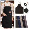 Multi-Scene Work Apron - for Chefs/Waiters/Suitable for Hotel/Restaurant/Coffee Shop/Baking/Manicure Shop Durable Work Uniform