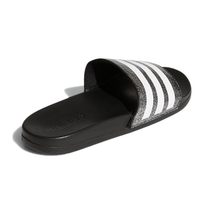 Adidas Abrasion Resistant Abrasion Resistant Low top Kids' Slippers Black White Kids' FY8836