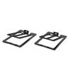 2pcs Tilted Desktop Speaker Stands 22lb Load Capacity Aluminum Alloy Speaker Riser for Bookshelf PC Speakers with Anti Vibration Pad