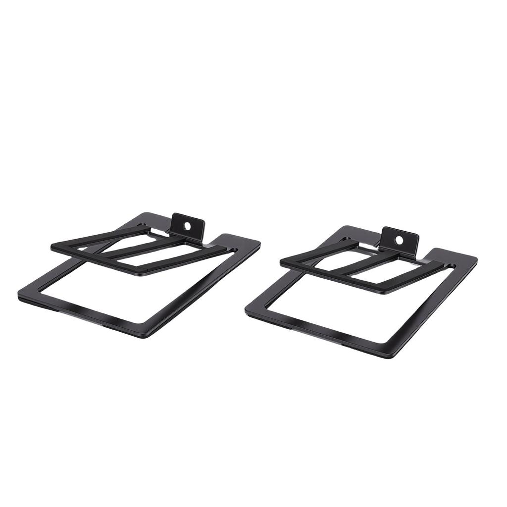 2pcs Tilted Desktop Speaker Stands 22lb Load Capacity Aluminum Alloy Speaker Riser for Bookshelf PC Speakers with Anti Vibration Pad