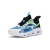 Anta Lace-Up Mesh Durable Breathable Low-Top Running Shoes Kids Sneaker Black White Blue 312325531-5