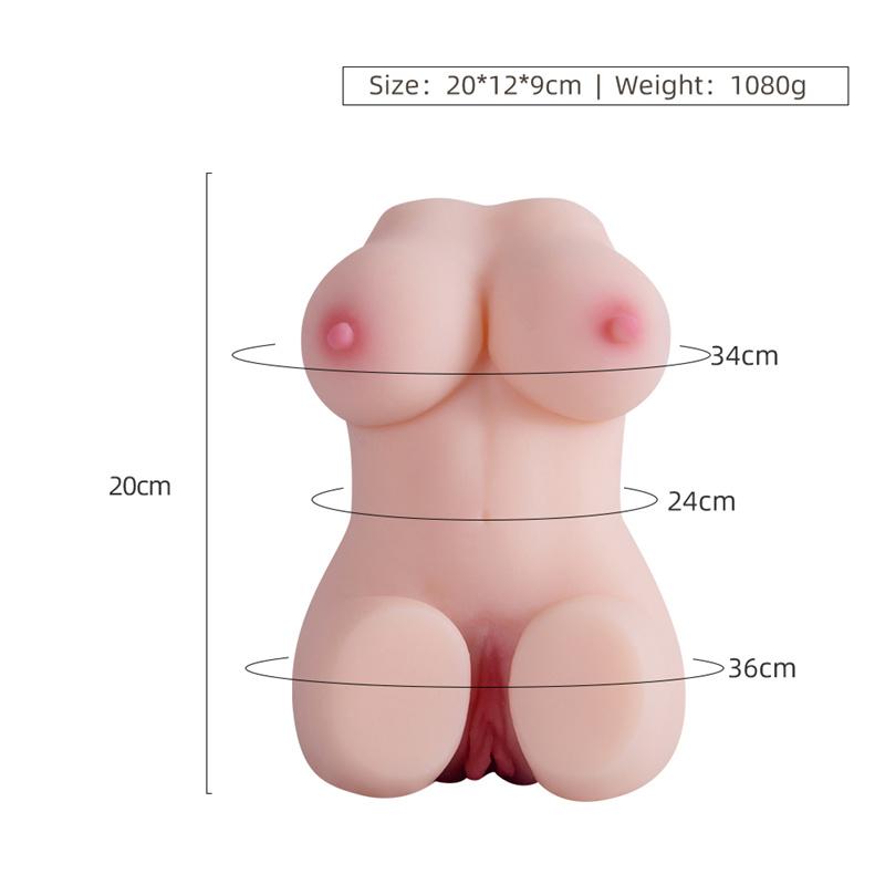Sexy Half Body Doll Sex Toy for Men Adults Products Big Ass Anal Realistic Vagina Dual Channel Pocket Pussy Male Masturbators
