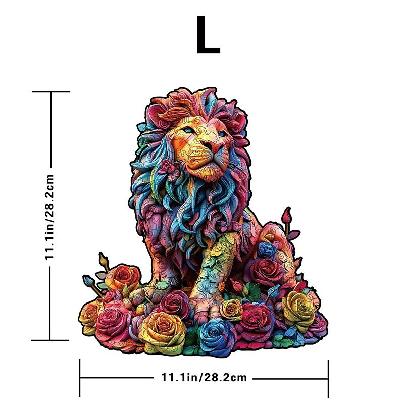 Wooden Irregularly Shaped Animal Jigsaw Puzzles Adult Toys 3D Lions Dinosaurs Eagles Creative Crafts Jigsaw Games Holiday Gifts