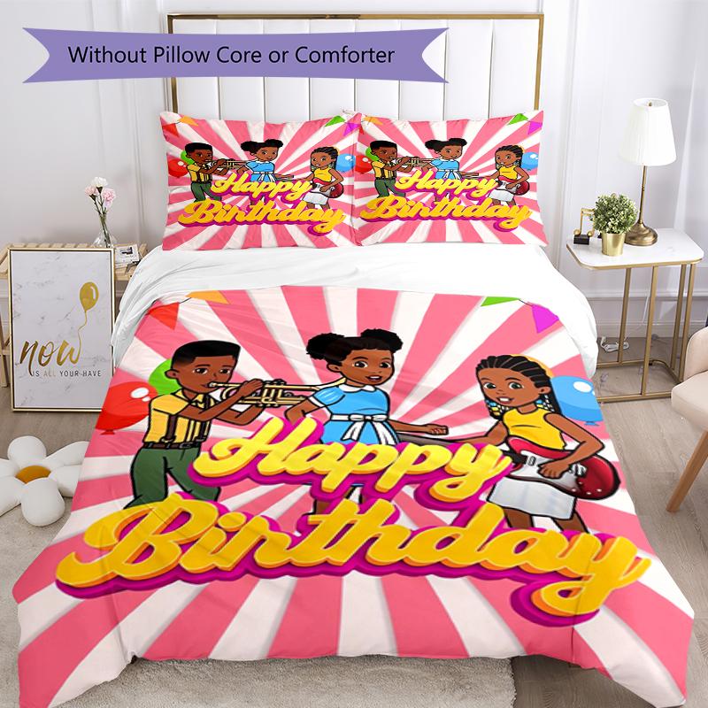 3pcs Gracie's Corner Bedding Set Duvet Cover Closure Includes 1 Duvet Cover & 2 Pillowcases, Soft and Comfortable for All Seasons.