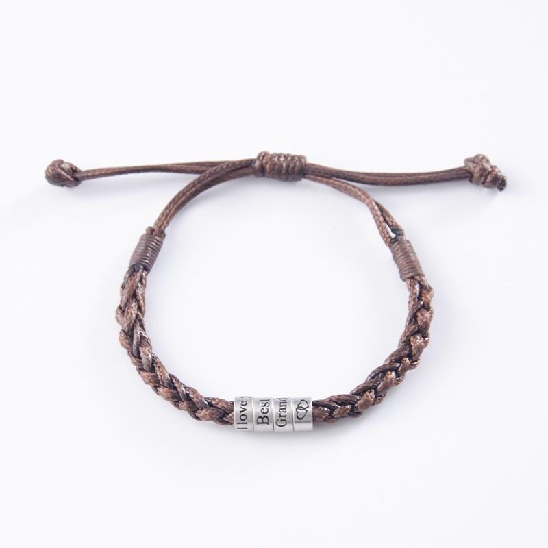 Trendy Handmade Woven Rope Bracelet for Men & Women коричневый