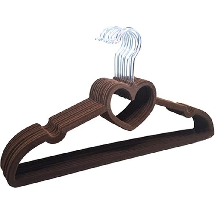 JYCCH Velvet Hangers (50-Pack) -Non-Slip- Ultra Thin Space Saving-Strong Hook Heart Shaped-Flocking Clothes Hangers for Abaya, Coats, Pants,Wine red