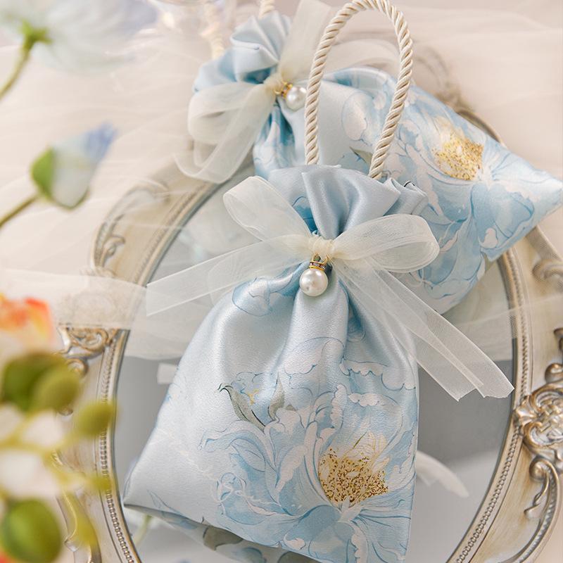 2024 High-End Wedding Candy Bag - Portable Floral Design