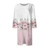 Women's  Casual 3/4 Sleeve Shirts Fashion Print Tunic Tops With Pockets