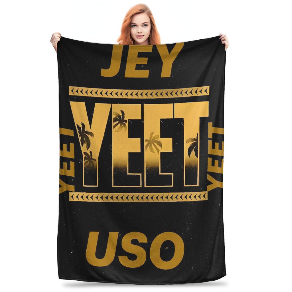 JEY YEET USO Wrestling Hřejivá deka Dětská plyšová přehozová deka Vtipný přehoz na pohovku Křeslo Flanelová přikrývka Potah na rozkládací pohovku