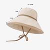 Summer Big Brim Foldable Strap Fisherman Hat Women's Outdoor Sun Hat