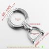Handmade Titanium Stainless Steel Keychain with 360° Rotating Universal Joint and Buckle