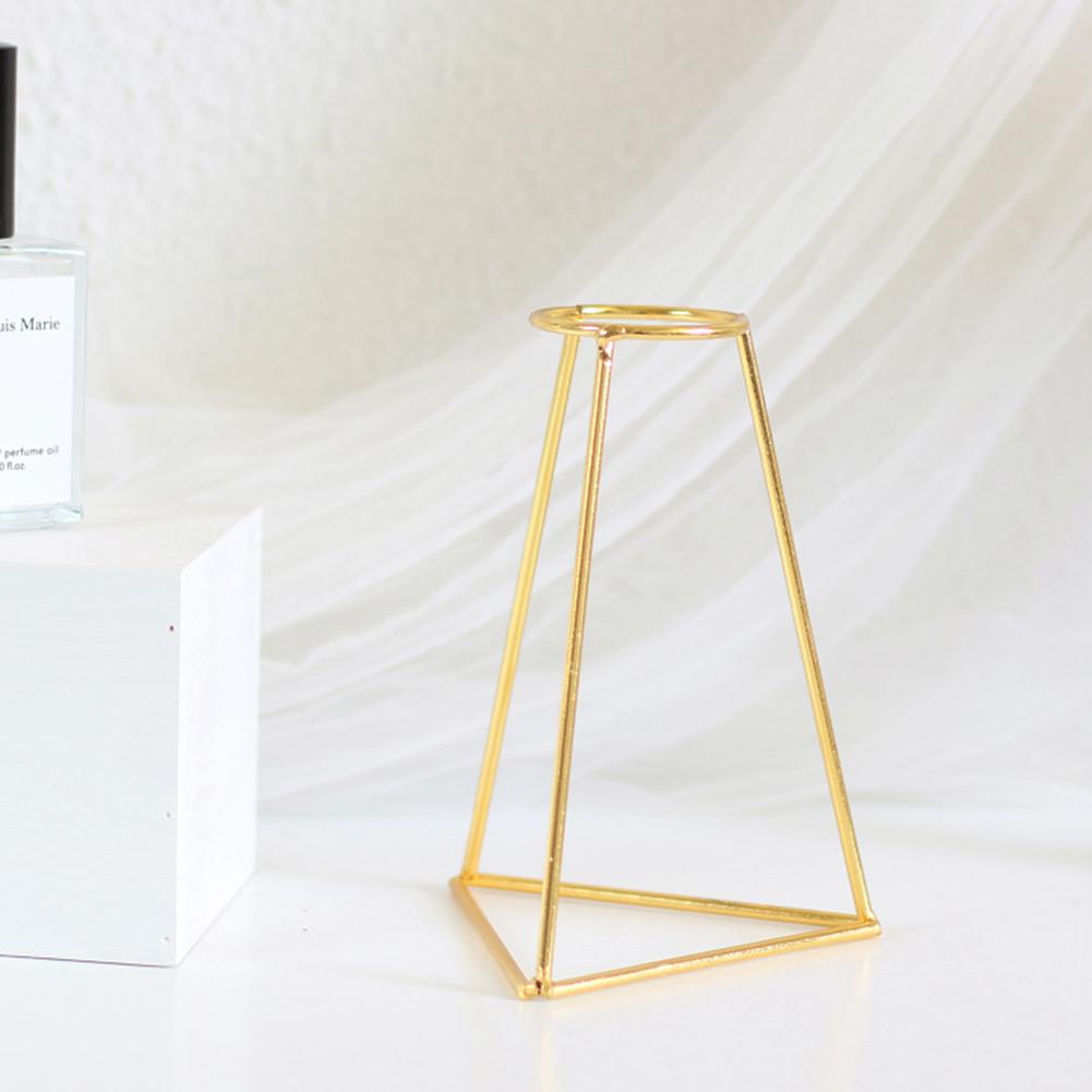 Neue nordische kreative Vase Home Decor Goldene Glasvase Hydrokulturpflanzenhalter Eisenlinie Blumen Ornament Home Gartendekoration