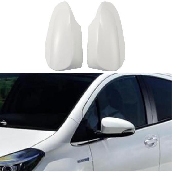 

JSCARLIFE 2012-2020 T-oyota Yaris ABS Mirror Covers | Direct - Fit Side Mirror Caps, Effortless Clip - On Install (Black) белый