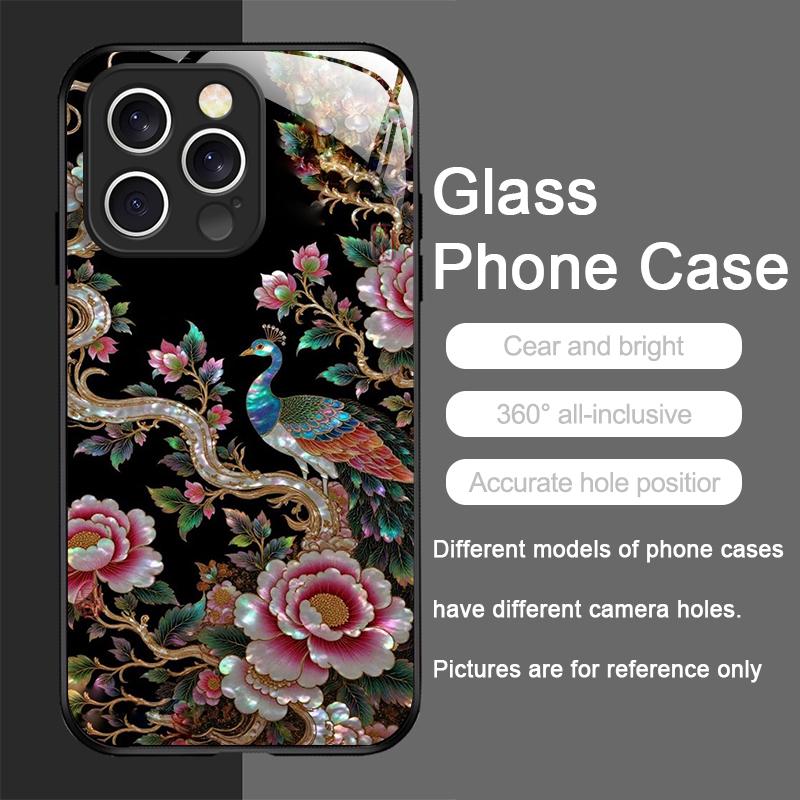 

Stylish Horses Marble Texture Printed Tempered Glass Phone Case for IPhone 17 16 Pro Max 15 14 Plus 13 12 Mini 11 PRO MAX Cover iPhone17 Pro