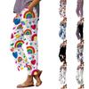 Women Casual Drawstring Waist Pants with Elastic Waistband and Pockets Lightweight Relaxed Fit Printed Lounge Trousers for Daily Wear