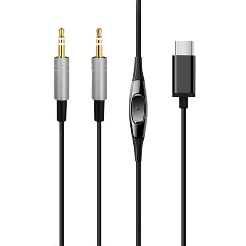 

Quality Replacement Cable TYPE C to 2.5mm Cable for H1707 HE400i HE400S Headphones Wire Enjoy Clear Sound DAC Chip 1 чёрный