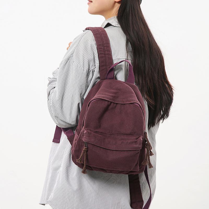 Casual Versatile Backpack for Women Canvas Diagonal Shoulder Bag Kawaii Backpack Back To School Bag Class Bags for Girl Mochila