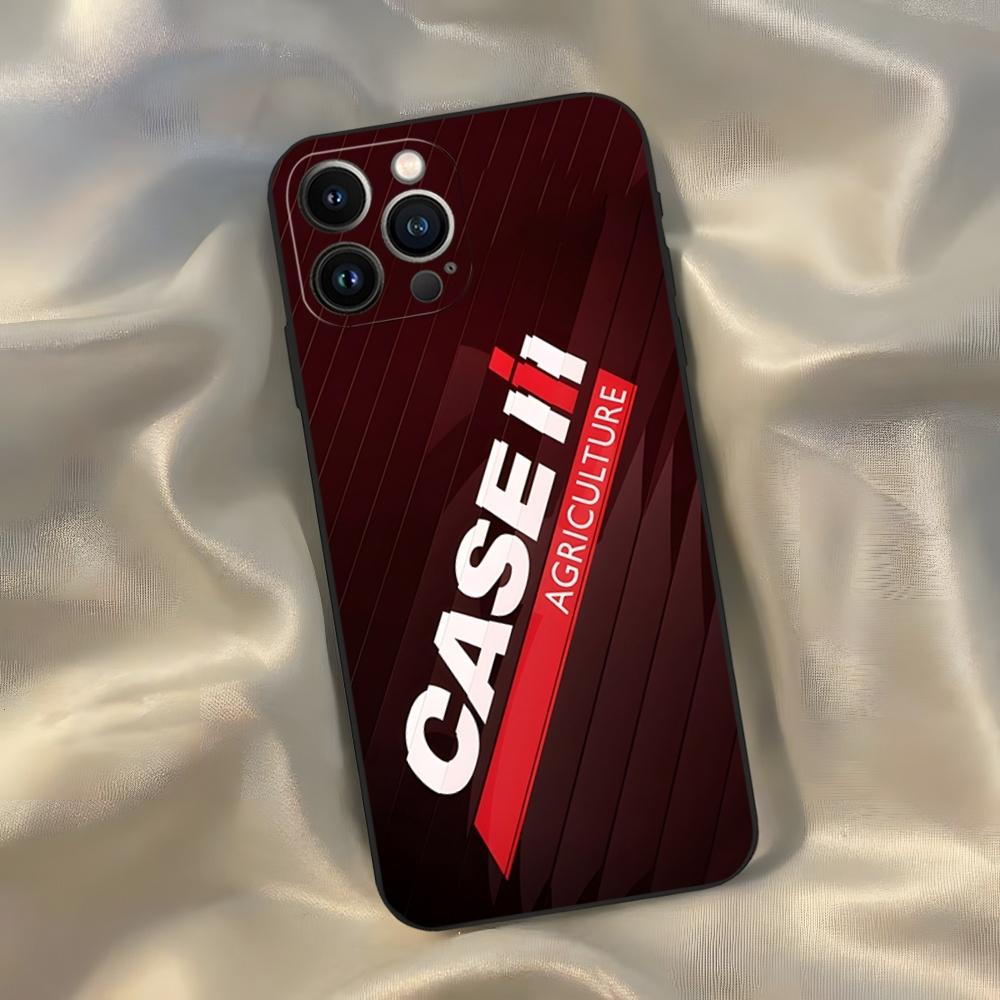 Coque de téléphone International Havester IH Tractor pour iPhone 16 15 14 13 12 11 Pro Max Xr X Xs Mini 8 Plus SE 2022 Noir Souple Si
