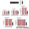 Flat Printing Curtains Without Rod Redwhitestripes Pattern Popular Versatile Polyester Curtain Set Of 2 Made Washable
