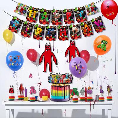 39 Pcs Garten of BanBan Party Supplies Include Cake Decoration, Banner, Balloons
