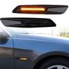 2pcs Led Dynamic Fender Side Marker Lamp Sequential Turn Signal Light Black Lens Yellow