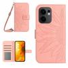 For Oppo Reno13 F 4G/5G Case Sunflower Imprint PU Leather Phone Cover with Long Strap