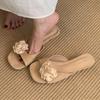 Summer Flower Design Flat Slippers Sandals Women Summer Sexy Open Toe Slide Sandal Elegant Open Heel Dress Pumps Sandalias Mujer