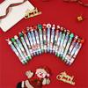 10Pcs Christmas Multicolored Pen 6 Color-in-1 Writing Pens Retractable Colored Ballpoint Pen for Color Coding Journaling