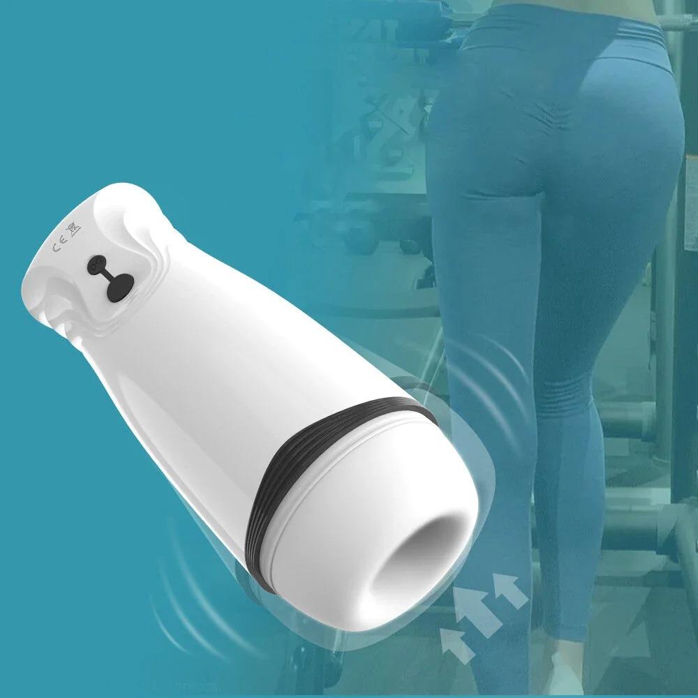 Automatic Male Masturbator Vibration Blowjob Sucking Machine Silicone Vagina Masturbation Cup Sex Toys Adult Goods for Men